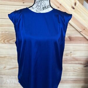 Express Royal Blue Satin Blouse